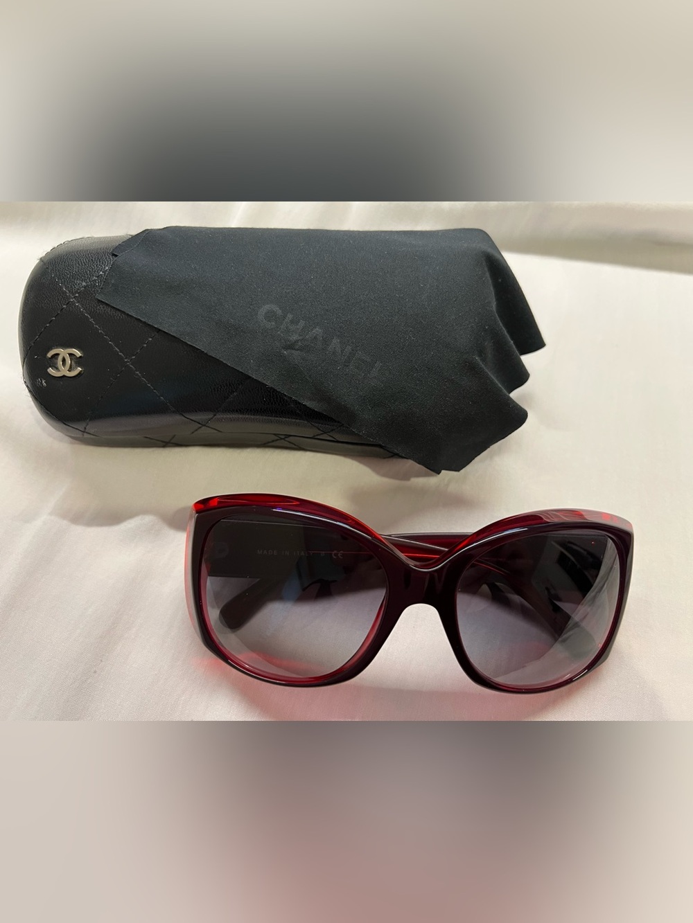 Chanel oversized sunglasses.